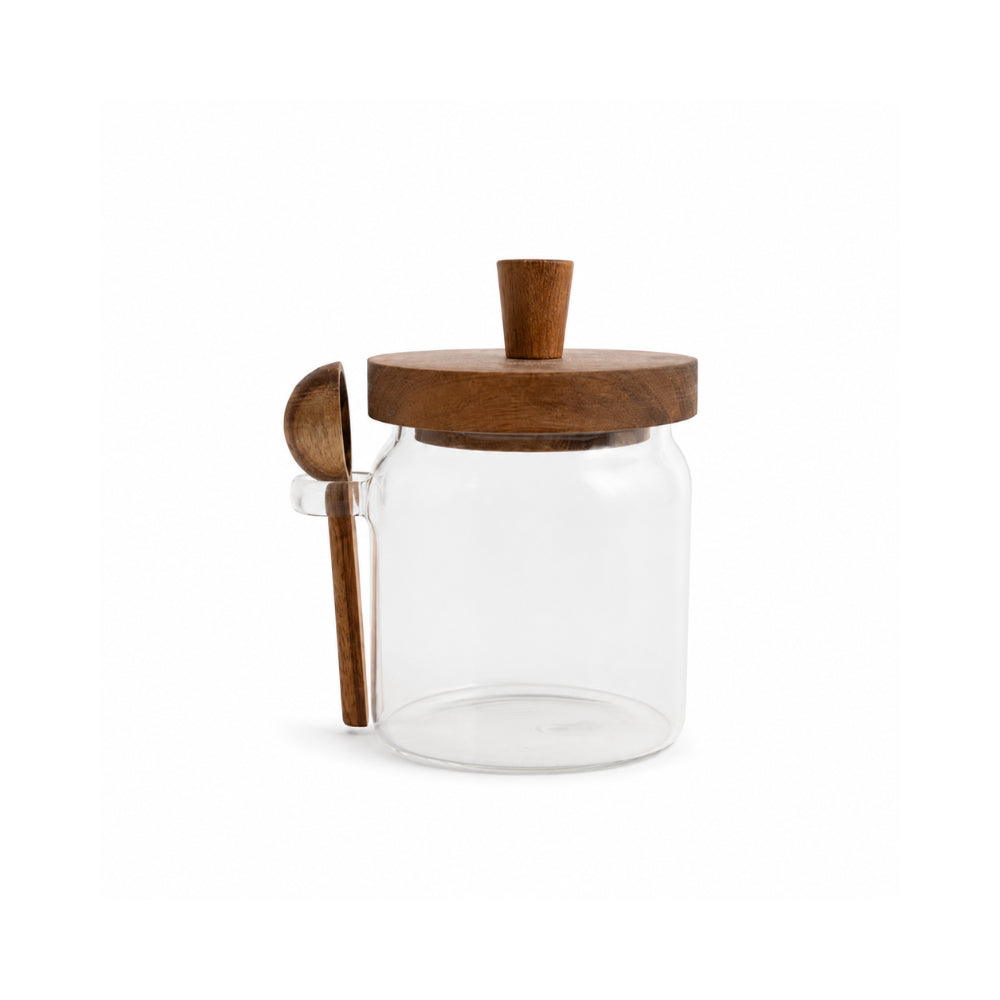 K&Co. Kitchen Storage Glass Canister with Spoon 400ml