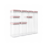 K&Co. Kitchen Storage Pantry Canister 8pk - PINK