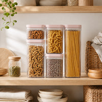 K&Co. Kitchen Storage Pantry Canister 5pk - PINK