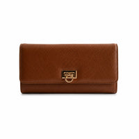 K&Co. Genuine Leather Clasp Wallet - TAN