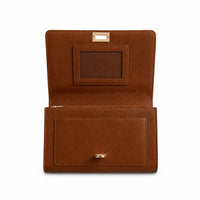 K&Co. Genuine Leather Clasp Wallet Clutch - TAN