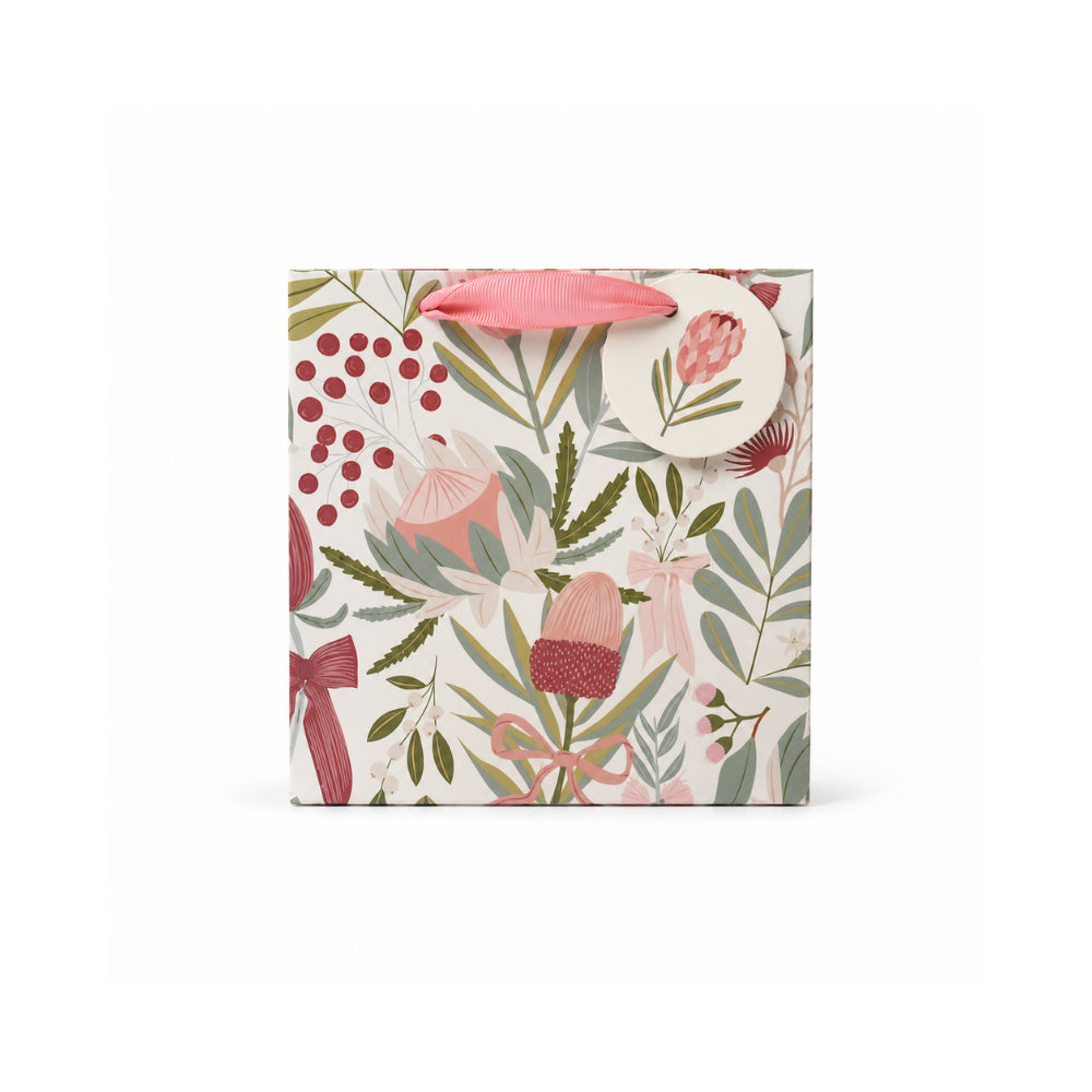 Christmas Square Gift Bag - BERRY FLORA