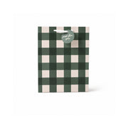 Christmas Small Gift Bag - GINGHAM GREEN