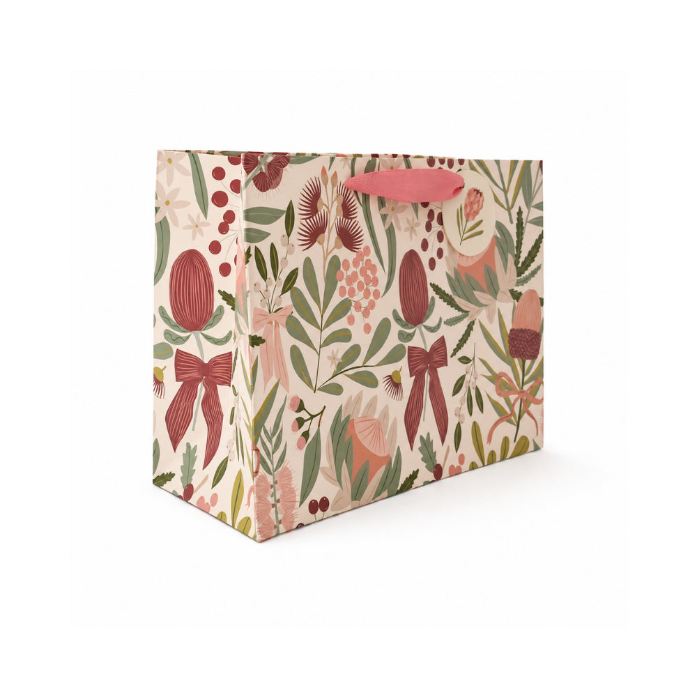 Christmas Medium Gift Bag - BERRY FLORA
