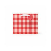 Christmas Medium Gift Bag - GINGHAM CHERRY