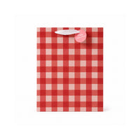 Christmas Large Gift Bag - GINGHAM CHERRY