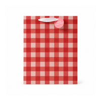 Christmas Extra-Large Gift Bag - GINGHAM CHERRY