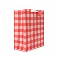 Christmas Extra-Large Gift Bag - GINGHAM CHERRY