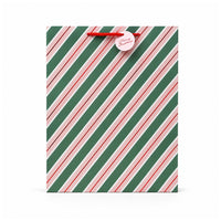 Christmas Jumbo Gift Bag - PEPPERMINT STRIPE