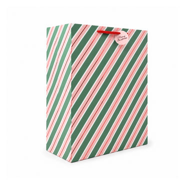 Christmas Jumbo Gift Bag - PEPPERMINT STRIPE