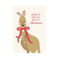 Christmas Greeting  Card - JOLLY KANGAROO