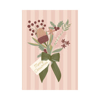Christmas Greeting  Card - FESTIVE BOUQUET