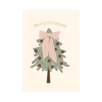 Christmas Greeting  Card - BOW TREE