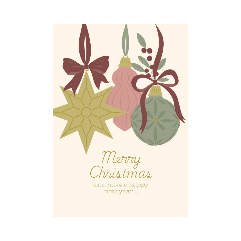 Christmas Greeting  Card - BAUBLES