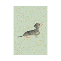 Christmas Greeting  Card - DASCHUND IN LIGHTS
