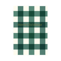 Christmas Greeting  Card - GINGHAM GREEN