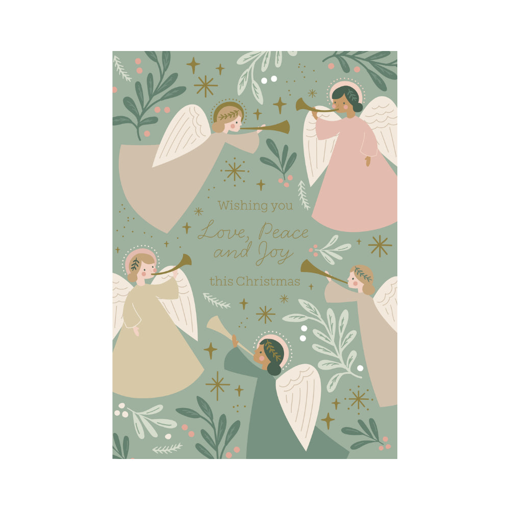 Christmas Greeting  Card - LOVE, PEACE & JOY