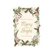 Christmas Greeting  Card - MERRY & BRIGHT