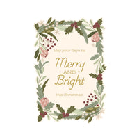 Christmas Greeting  Card - MERRY & BRIGHT