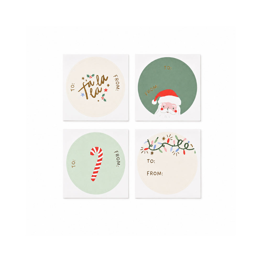 Christmas Wrap Stickers - FESTIVE CHEER