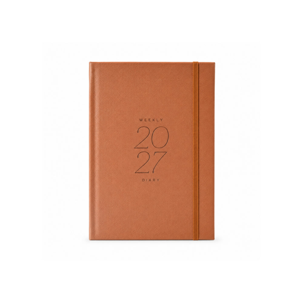2027 A5 Weekly Diary - TAN