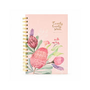 2027 A5 Weekly Spiral Diary - PINK EUCALYPTUS