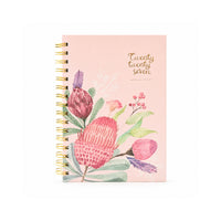 2027 A5 Weekly Spiral Diary - PINK EUCALYPTUS