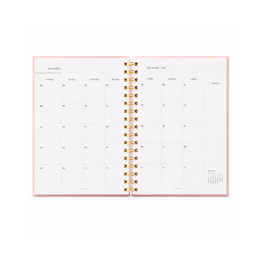 2027 A5 Weekly Spiral Diary - PINK EUCALYPTUS