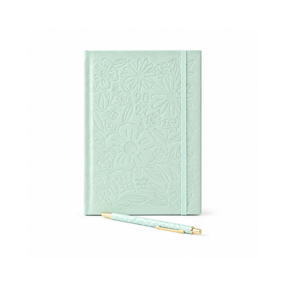 2027 A5 Weekly Diary with Pen - PRETTY POSY