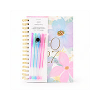 2027 A5 Weekly Spiral Diary with Pens - PAINTED BLOOMS