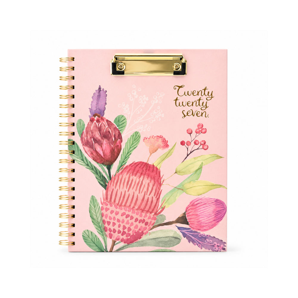 2027 Clipboard Planner- PINK EUCALYPTUS