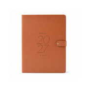 2027 Large Secure Weekly Diary - TAN