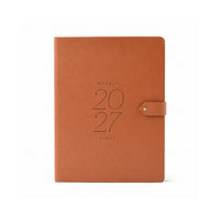 2027 Large Secure Weekly Diary - TAN