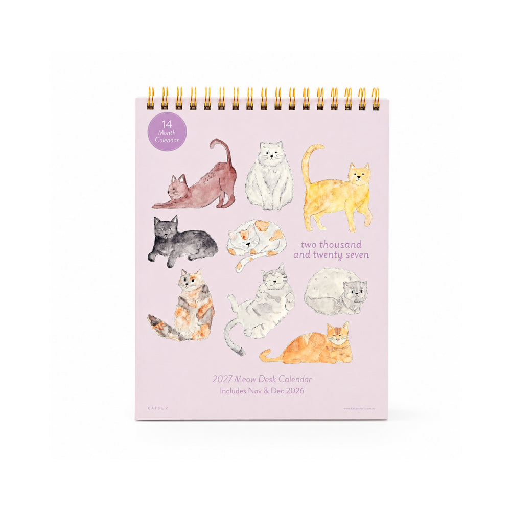2027 Desk Calendar - MEOW