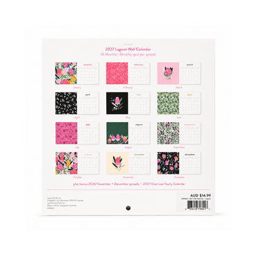 2027 Wall Calendar - LAGOON