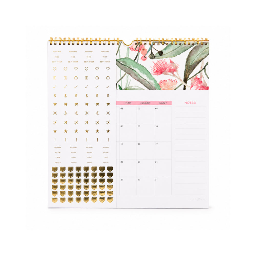2027 Pocket Square Spiral Calendar - EUCALYPTUS