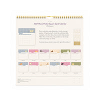 2027 Pocket Square Spiral Calendar - MEOW