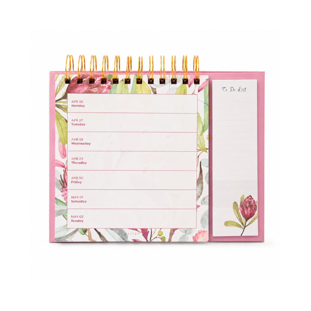 2027 Spiral Weekly Desk Planner- EUCALYPTUS