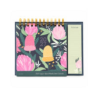 2027 Spiral Weekly Desk Planner- LAGOON