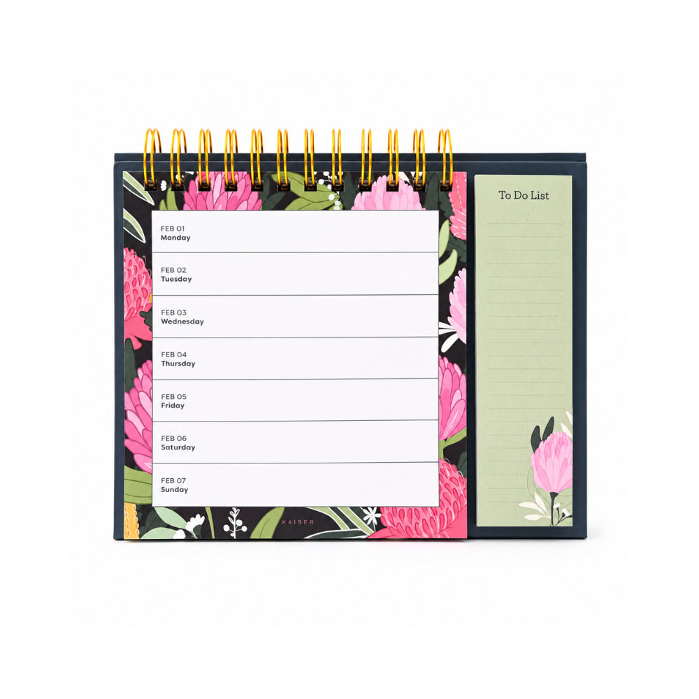 2027 Spiral Weekly Desk Planner- LAGOON