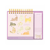 2027 Spiral Weekly Desk Planner- MEOW