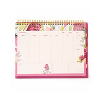 2027 Spiral Desk Planner with Pen - EUCALYPTUS