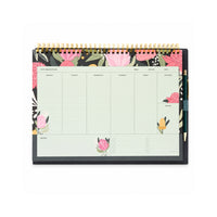 2027 Spiral Desk Planner with Pen - LAGOON
