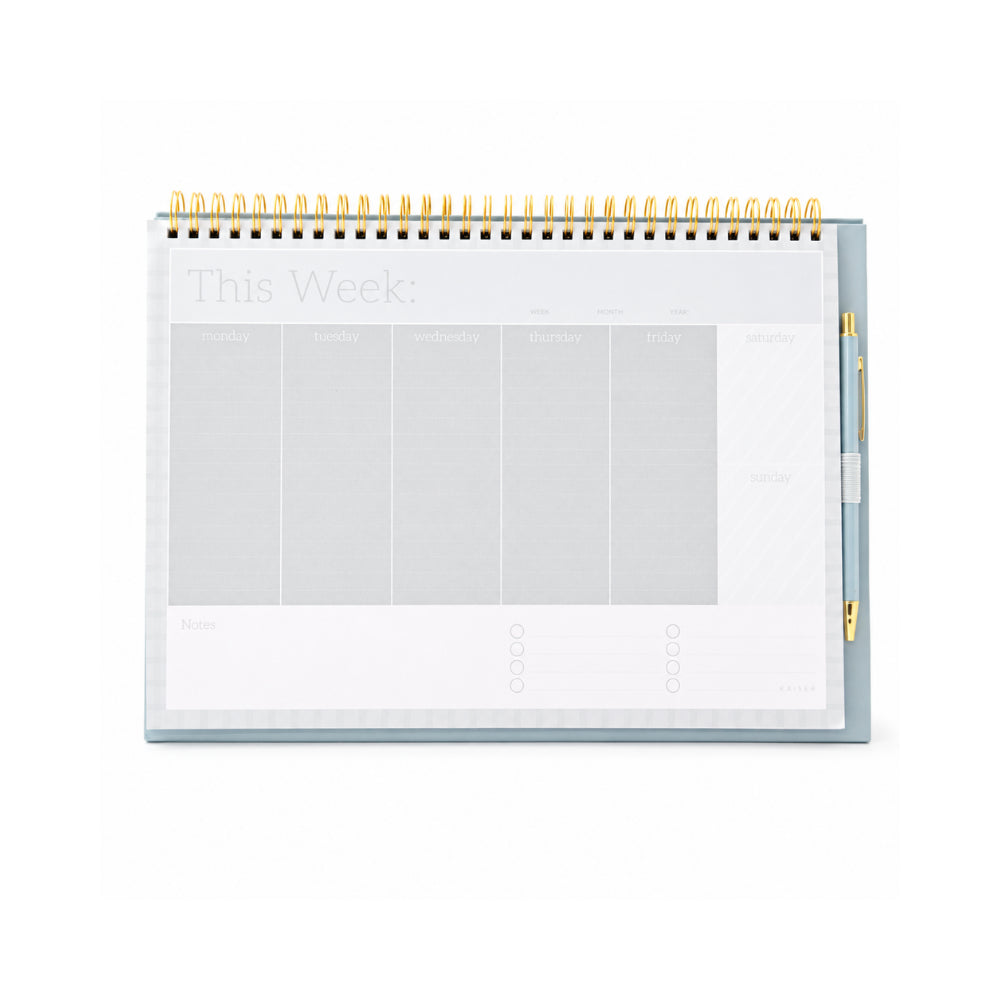 2027 Spiral Desk Planner with Pen - ESSENTIALS