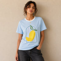 K&Co. Sunset Spritz Series Cotton T-Shirt - LEMON