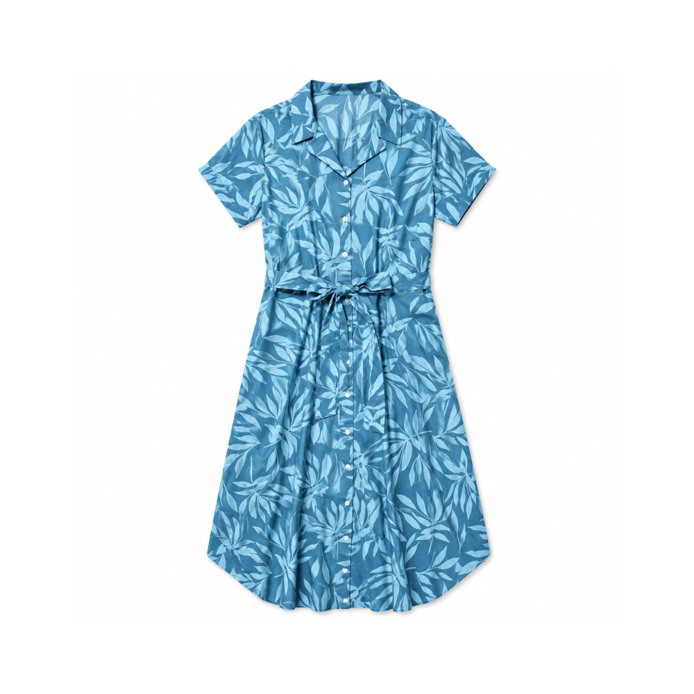 K&Co. Sunset Spritz Series Cotton Shirt Dress - FERN