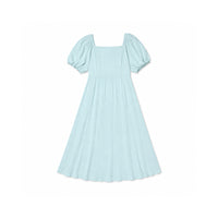 K&Co. Sunset Spritz Series Puff Sleeve Dress - SEAFOAM