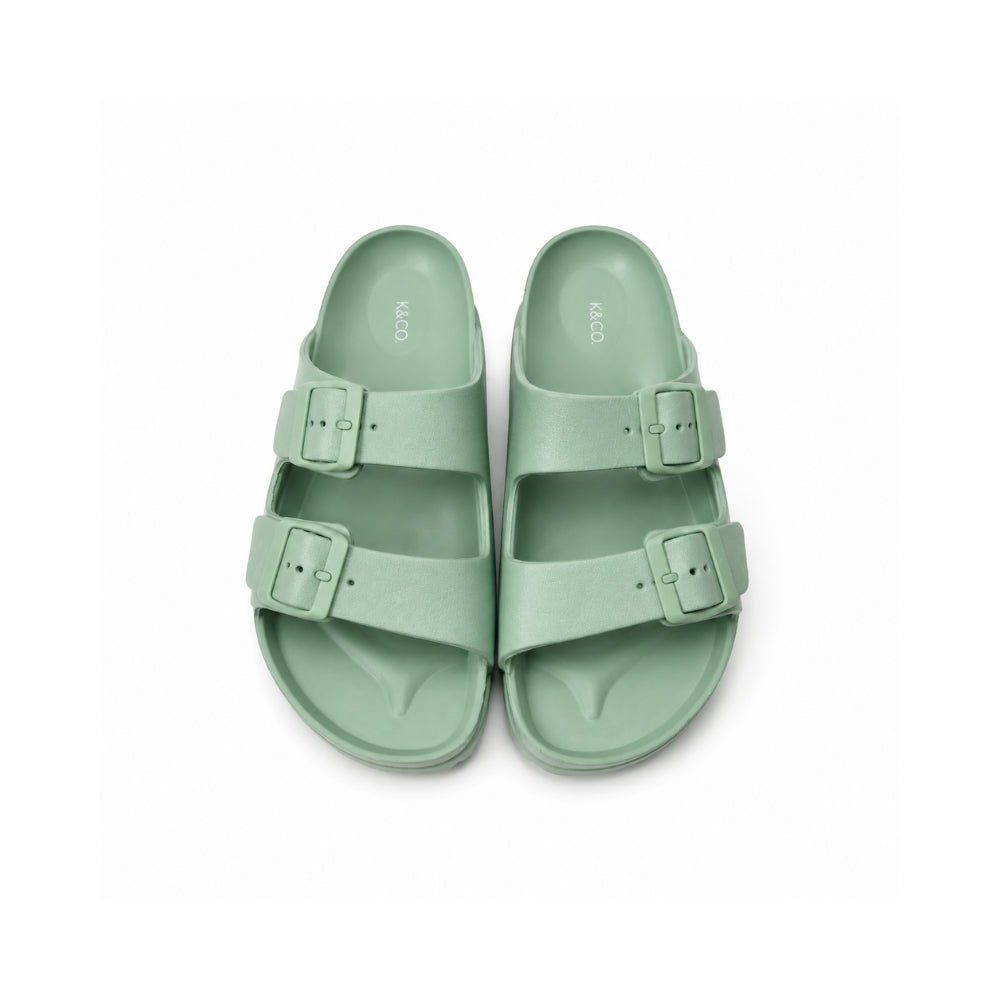 K&Co. Sunset Spritz Series Rubber Slides - SEAFOAM