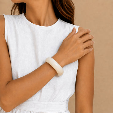 K&Co. Sunset Spritz Series Resin Bangle - PEARL