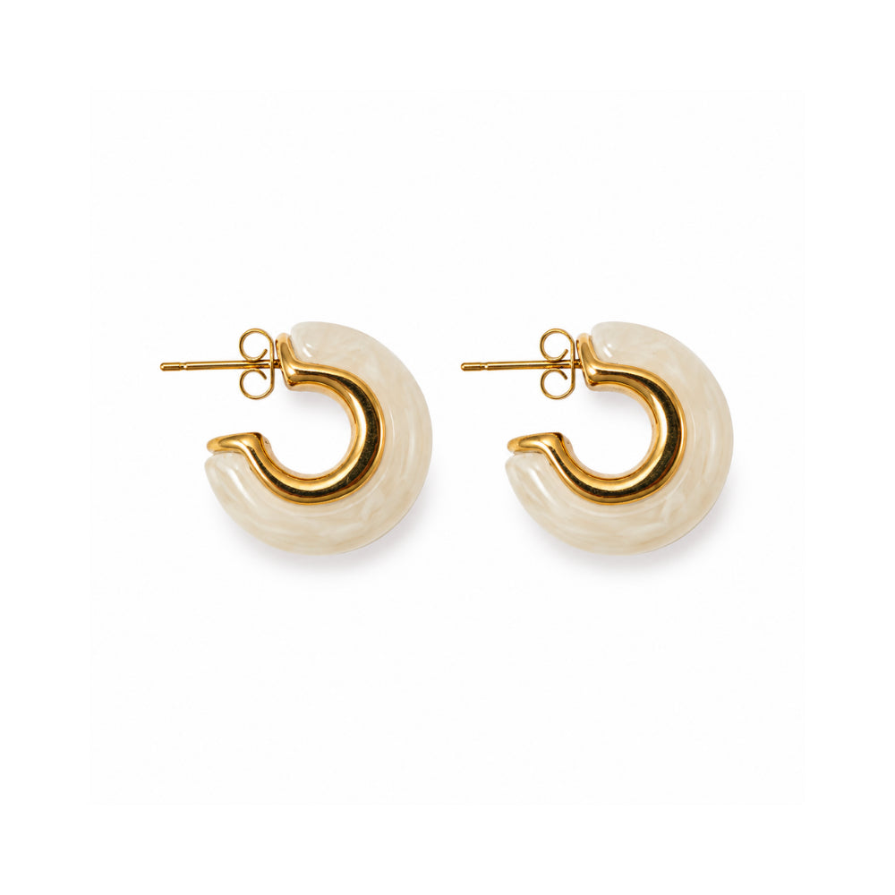 K&Co. Sunset Spritz Series Resin Earrings - PEARL